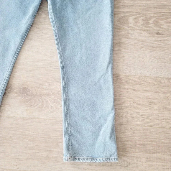 Agolde NWT Riley High Rise Straight Crop Button Fly Shiver Wash Denim Jeans 31 - Picture 6 of 13